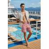 image:imageCOOFANDY Mens 7 Swim Trunks with Compression Liner Stretch Swimming Shorts with Zipper PocketsPink  Turtles