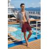image:imageCOOFANDY Mens 7 Swim Trunks with Compression Liner Stretch Swimming Shorts with Zipper PocketsWine