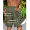image:imageCOOFANDY Mens 9 Casual Shorts with Zipper Pocket Elastic Waist Drawstring Chinos Short Summer Lightweight Cotton ShortsArmy Green