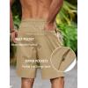 image:imageCOOFANDY Mens 9 Casual Shorts with Zipper Pocket Elastic Waist Drawstring Chinos Short Summer Lightweight Cotton ShortsDark Khaki