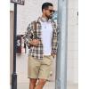 image:imageCOOFANDY Mens 9 Casual Shorts with Zipper Pocket Elastic Waist Drawstring Chinos Short Summer Lightweight Cotton ShortsKhaki