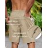 image:imageCOOFANDY Mens 9 Casual Shorts with Zipper Pocket Elastic Waist Drawstring Chinos Short Summer Lightweight Cotton ShortsKhaki