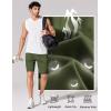 image:imageCOOFANDY Mens Athletic Running Shorts 9 Lightweight Quick Dry Drawstring Mesh Gym Shorts with Zipper PocketsArmy Green