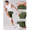 image:imageCOOFANDY Mens Athletic Running Shorts 9 Lightweight Quick Dry Drawstring Mesh Gym Shorts with Zipper PocketsArmy Green
