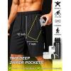 image:imageCOOFANDY Mens Athletic Running Shorts 9 Lightweight Quick Dry Drawstring Mesh Gym Shorts with Zipper PocketsBlack