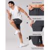 image:imageCOOFANDY Mens Athletic Running Shorts 9 Lightweight Quick Dry Drawstring Mesh Gym Shorts with Zipper PocketsDark Grey