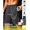 image:imageCOOFANDY Mens Athletic Running Shorts 9 Lightweight Quick Dry Drawstring Mesh Gym Shorts with Zipper PocketsDark Grey