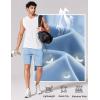image:imageCOOFANDY Mens Athletic Running Shorts 9 Lightweight Quick Dry Drawstring Mesh Gym Shorts with Zipper PocketsLight Blue