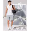 image:imageCOOFANDY Mens Athletic Running Shorts 9 Lightweight Quick Dry Drawstring Mesh Gym Shorts with Zipper PocketsLight Grey