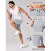 image:imageCOOFANDY Mens Athletic Running Shorts 9 Lightweight Quick Dry Drawstring Mesh Gym Shorts with Zipper PocketsLight Grey