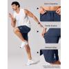 image:imageCOOFANDY Mens Athletic Running Shorts 9 Lightweight Quick Dry Drawstring Mesh Gym Shorts with Zipper PocketsNavy Blue