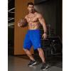 image:imageCOOFANDY Mens Athletic Running Shorts 9 Lightweight Quick Dry Drawstring Mesh Gym Shorts with Zipper PocketsRoyal Blue