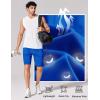 image:imageCOOFANDY Mens Athletic Running Shorts 9 Lightweight Quick Dry Drawstring Mesh Gym Shorts with Zipper PocketsRoyal Blue