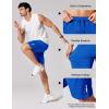 image:imageCOOFANDY Mens Athletic Running Shorts 9 Lightweight Quick Dry Drawstring Mesh Gym Shorts with Zipper PocketsRoyal Blue