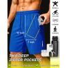 image:imageCOOFANDY Mens Athletic Running Shorts 9 Lightweight Quick Dry Drawstring Mesh Gym Shorts with Zipper PocketsRoyal Blue