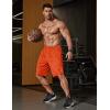 image:imageCOOFANDY Mens Athletic Running Shorts 9 Lightweight Quick Dry Drawstring Mesh Gym Shorts with Zipper PocketsVibrant Orange