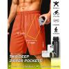 image:imageCOOFANDY Mens Athletic Running Shorts 9 Lightweight Quick Dry Drawstring Mesh Gym Shorts with Zipper PocketsVibrant Orange