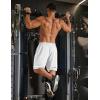 image:imageCOOFANDY Mens Athletic Running Shorts 9 Lightweight Quick Dry Drawstring Mesh Gym Shorts with Zipper PocketsWhite