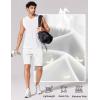 image:imageCOOFANDY Mens Athletic Running Shorts 9 Lightweight Quick Dry Drawstring Mesh Gym Shorts with Zipper PocketsWhite