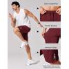 image:imageCOOFANDY Mens Athletic Running Shorts 9 Lightweight Quick Dry Drawstring Mesh Gym Shorts with Zipper PocketsWine Red