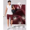 image:imageCOOFANDY Mens Athletic Running Shorts 9 Lightweight Quick Dry Drawstring Mesh Gym Shorts with Zipper PocketsWine Red