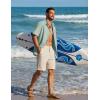 image:imageCOOFANDY Mens Button Down Shirt Short Sleeve Cotton Casual Summer Shirts Textured Beach Vacation Shirts for MenSage Green