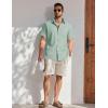 image:imageCOOFANDY Mens Button Down Shirt Short Sleeve Cotton Casual Summer Shirts Textured Beach Vacation Shirts for MenSage Green