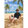 image:imageCOOFANDY Mens Button Down Shirts Short Sleeve Casual Shirt Summer Beach Textured ShirtsBlack