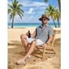 image:imageCOOFANDY Mens Button Down Shirts Short Sleeve Casual Shirt Summer Beach Textured ShirtsDark Grey
