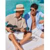 image:imageCOOFANDY Mens Button Down Shirts Short Sleeve Casual Shirt Summer Beach Textured ShirtsKhaki