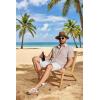 image:imageCOOFANDY Mens Button Down Shirts Short Sleeve Casual Shirt Summer Beach Textured ShirtsLight Khaki