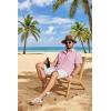 image:imageCOOFANDY Mens Button Down Shirts Short Sleeve Casual Shirt Summer Beach Textured ShirtsPink