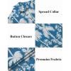 image:imageCOOFANDY Mens Button Down Short Sleeve Shirt Casual Beach Shirt Summer Vacation Textured ShirtsBlue