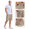 image:imageCOOFANDY Mens Cargo Cotton Twill Cargo Shorts Drawstring Stretch Elastic Waist Casual Work Short with 5 PocketsBeige