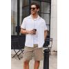 image:imageCOOFANDY Mens Cargo Cotton Twill Cargo Shorts Drawstring Stretch Elastic Waist Casual Work Short with 5 PocketsBeige