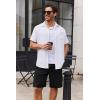 image:imageCOOFANDY Mens Cargo Cotton Twill Cargo Shorts Drawstring Stretch Elastic Waist Casual Work Short with 5 PocketsBlack