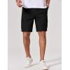 image:imageCOOFANDY Mens Cargo Cotton Twill Cargo Shorts Drawstring Stretch Elastic Waist Casual Work Short with 5 PocketsBlack