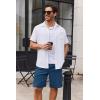 image:imageCOOFANDY Mens Cargo Cotton Twill Cargo Shorts Drawstring Stretch Elastic Waist Casual Work Short with 5 PocketsBlue