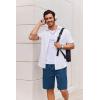 image:imageCOOFANDY Mens Cargo Cotton Twill Cargo Shorts Drawstring Stretch Elastic Waist Casual Work Short with 5 PocketsBlue