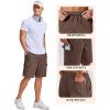 image:imageCOOFANDY Mens Cargo Cotton Twill Cargo Shorts Drawstring Stretch Elastic Waist Casual Work Short with 5 PocketsBrown