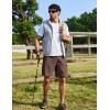 image:imageCOOFANDY Mens Cargo Cotton Twill Cargo Shorts Drawstring Stretch Elastic Waist Casual Work Short with 5 PocketsBrown
