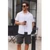 image:imageCOOFANDY Mens Cargo Cotton Twill Cargo Shorts Drawstring Stretch Elastic Waist Casual Work Short with 5 PocketsDark Gray