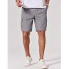 image:imageCOOFANDY Mens Cargo Cotton Twill Cargo Shorts Drawstring Stretch Elastic Waist Casual Work Short with 5 PocketsLight Gray