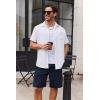 image:imageCOOFANDY Mens Cargo Cotton Twill Cargo Shorts Drawstring Stretch Elastic Waist Casual Work Short with 5 PocketsNavy Bule