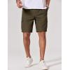 image:imageCOOFANDY Mens Cargo Cotton Twill Cargo Shorts Drawstring Stretch Elastic Waist Casual Work Short with 5 PocketsOlive Green
