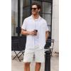 image:imageCOOFANDY Mens Cargo Cotton Twill Cargo Shorts Drawstring Stretch Elastic Waist Casual Work Short with 5 PocketsWhite