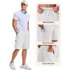 image:imageCOOFANDY Mens Cargo Cotton Twill Cargo Shorts Drawstring Stretch Elastic Waist Casual Work Short with 5 PocketsWhite