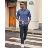 image:imageCOOFANDY Mens Casual Button Down Long Sleeve Untucked Denim Dress ShirtBlue