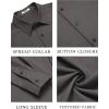 image:imageCOOFANDY Mens Casual Button Down Long Sleeve Untucked Denim Dress ShirtDark Grey