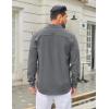 image:imageCOOFANDY Mens Casual Button Down Long Sleeve Untucked Denim Dress ShirtGrey